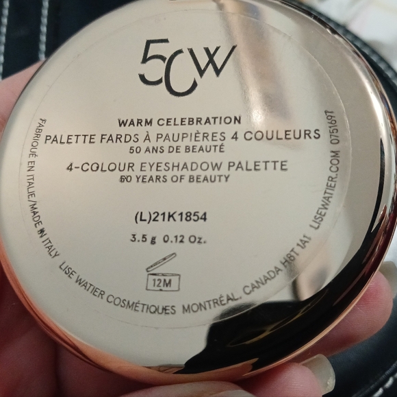 NEW Lise watier 4 COLOR EYESHADOW PALETTE 50 YEARS OF BEAUTY WARM CELEBRATION - Picture 4 of 4